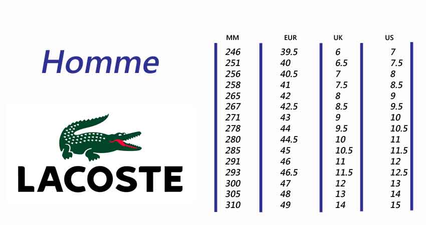 Guide taille veste lacoste best sale