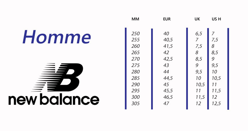 comment taille new balance par rapport a nike